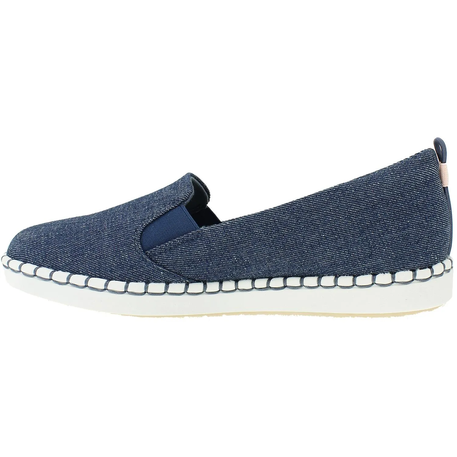 Women's Clarks Cloudsteppers Step Glow Slip Denim Canvas