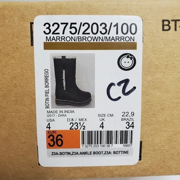 ZARA GIRLS Faux Fur Boots SZ 36 (4 YOUTH)